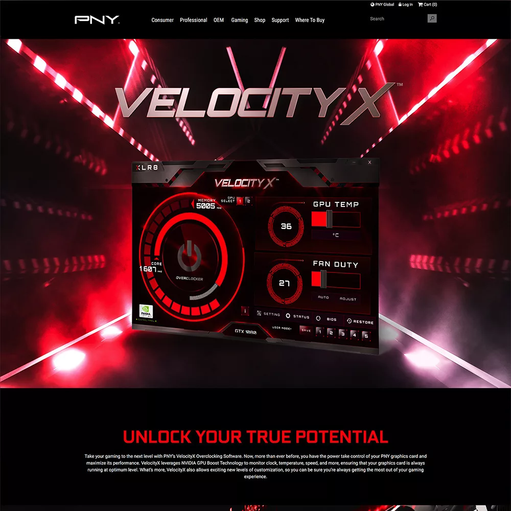 Velocity X Landing Page